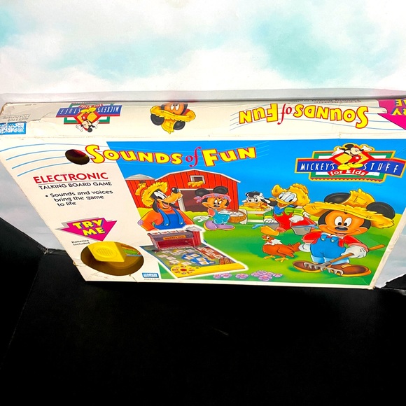 DISNEYS VTG 90s 3-D MIKEYS STUFF SOUNDS OF FUN ELECTRONIC TALKING BOARD GAME - Picture 16 of 16